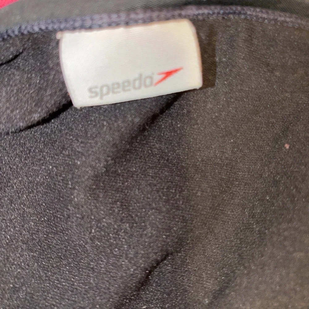 Speedo Red Black White Endurance‎ Swimsuit Womens L? Used